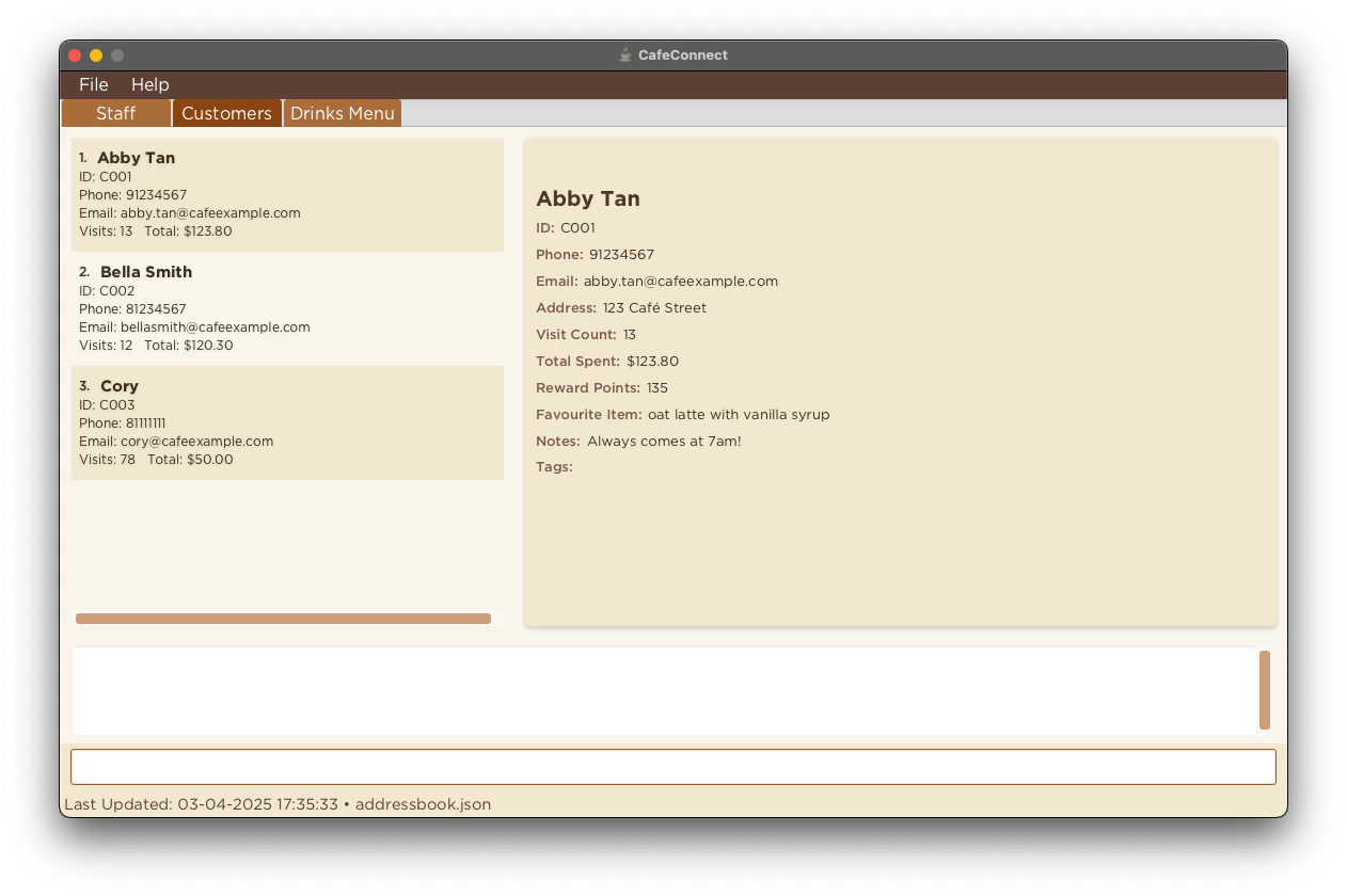 Initial Customer Screen